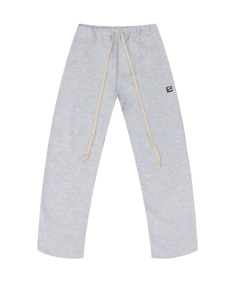 1000G Heavy cotton patch sweatpants light gray