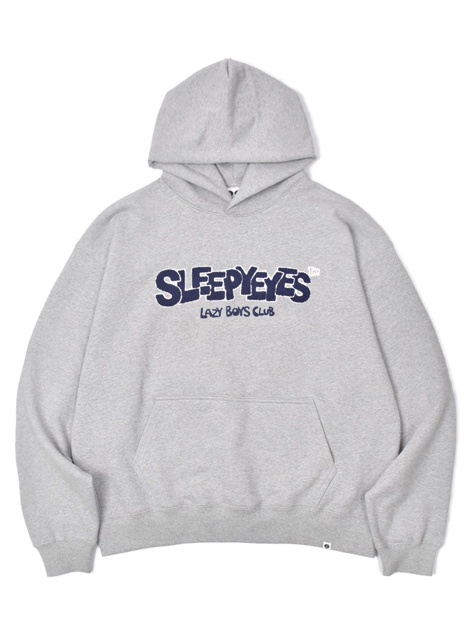 MUSINSA | SLEEPY EYES Basic Boucle Logo Hoodie - Gray