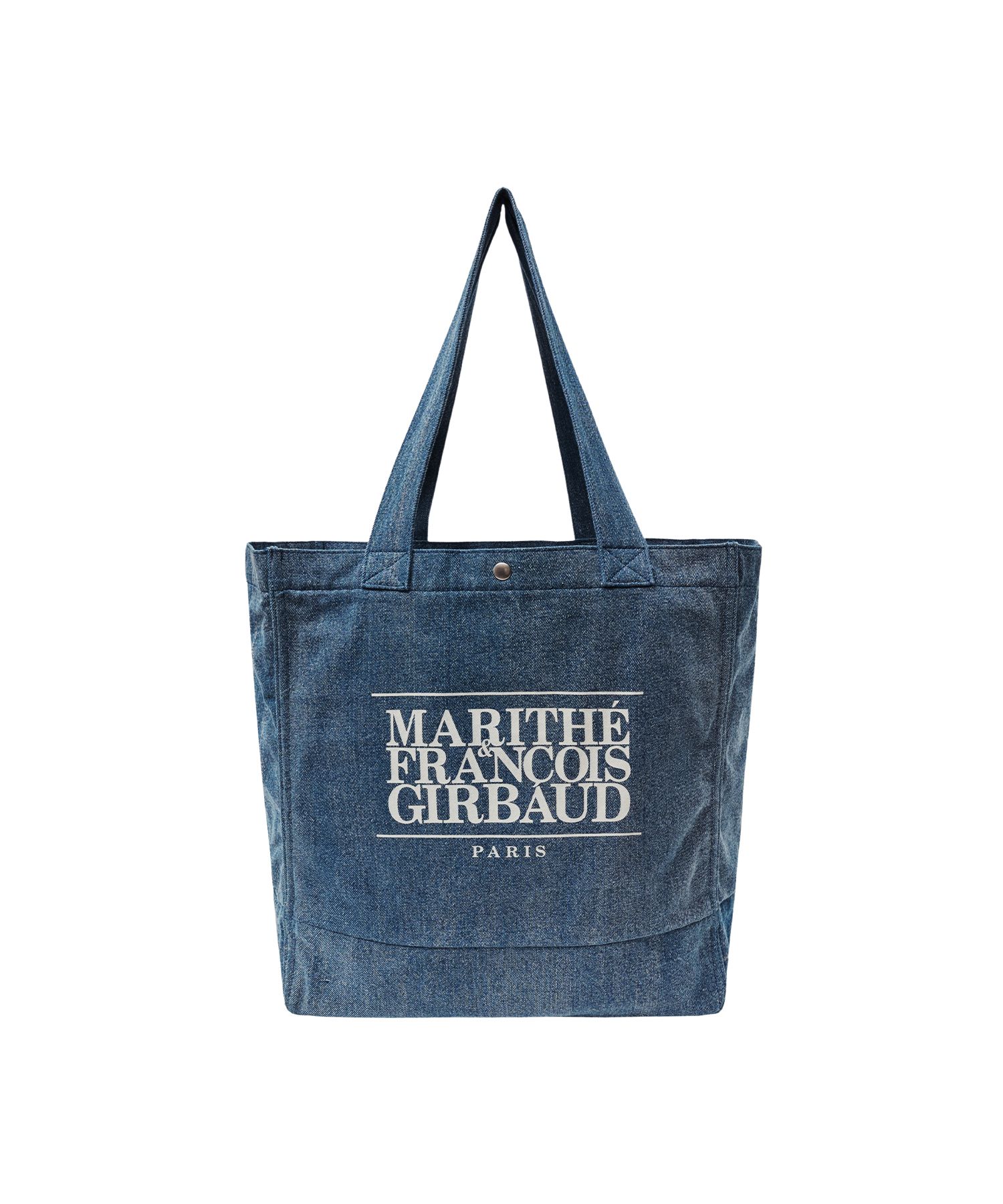 Marithe☆CLASSIC LOGO BIG SHOPPER BAG （3color） MUSINSA | MARITHÉ CLASSIC LOGO BIG SHOPPER BAG light blue
