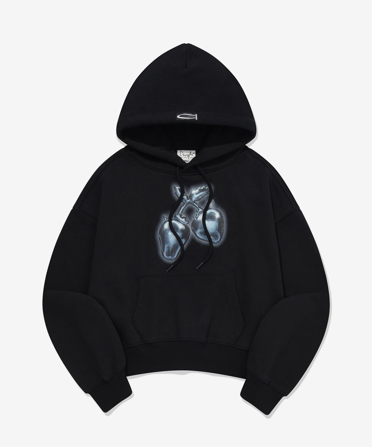 피지컬 디파트먼트(PHYSICAL DEPARTMENT) METAL STRAWBERRY CROP HOODIE BLACK
