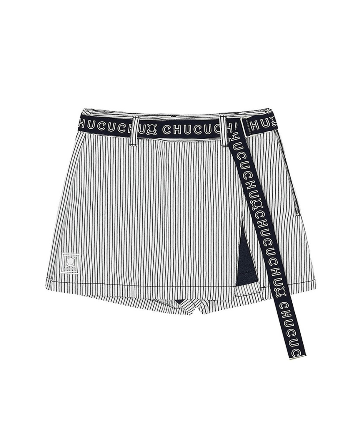 츄쿠츄(CHUCUCHU) C23M-PT001W 스트라이프 큐롯 팬츠 (White)