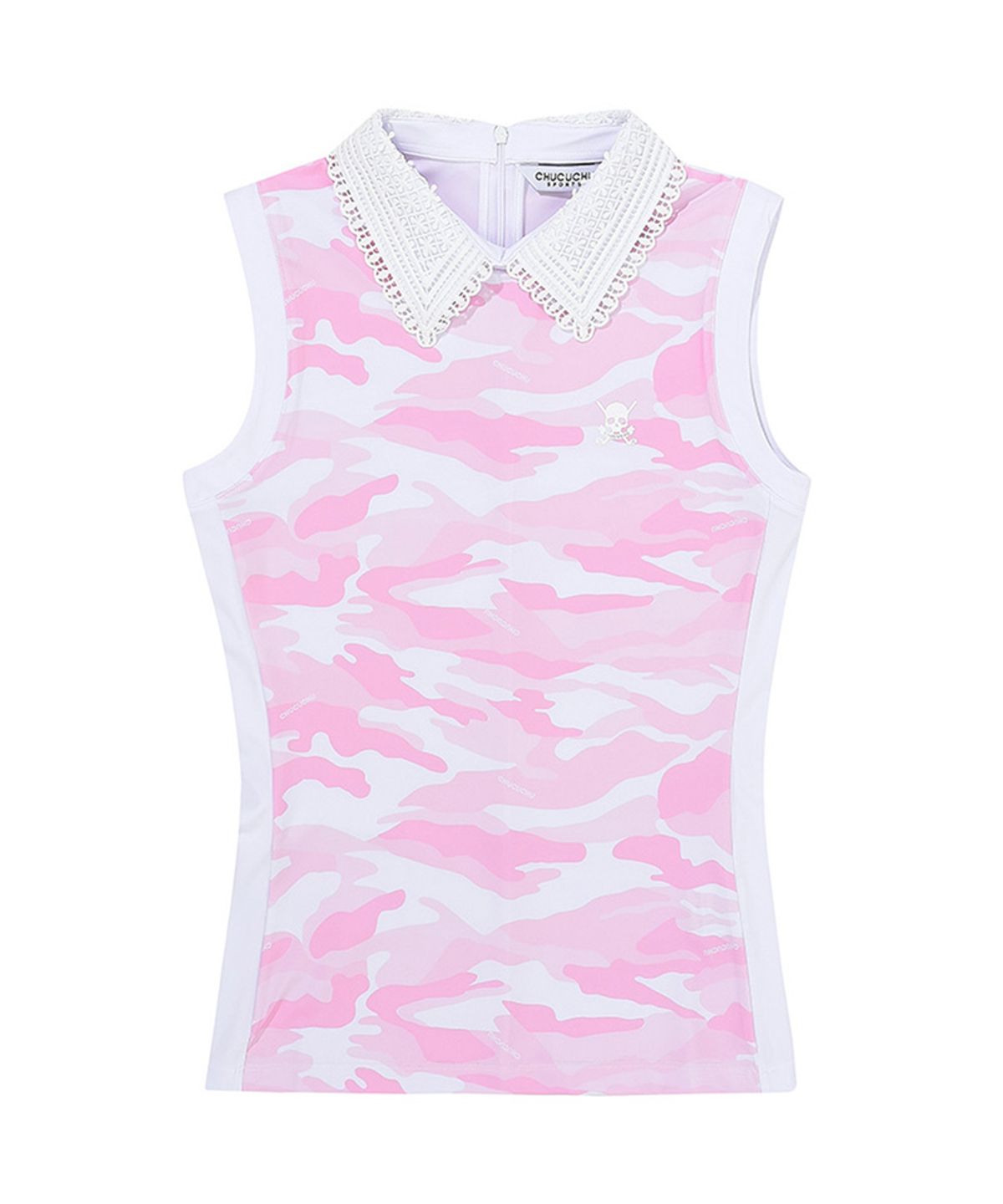 츄쿠츄(CHUCUCHU) C23M-TS014W 카모 레이스 탑 (Pink)