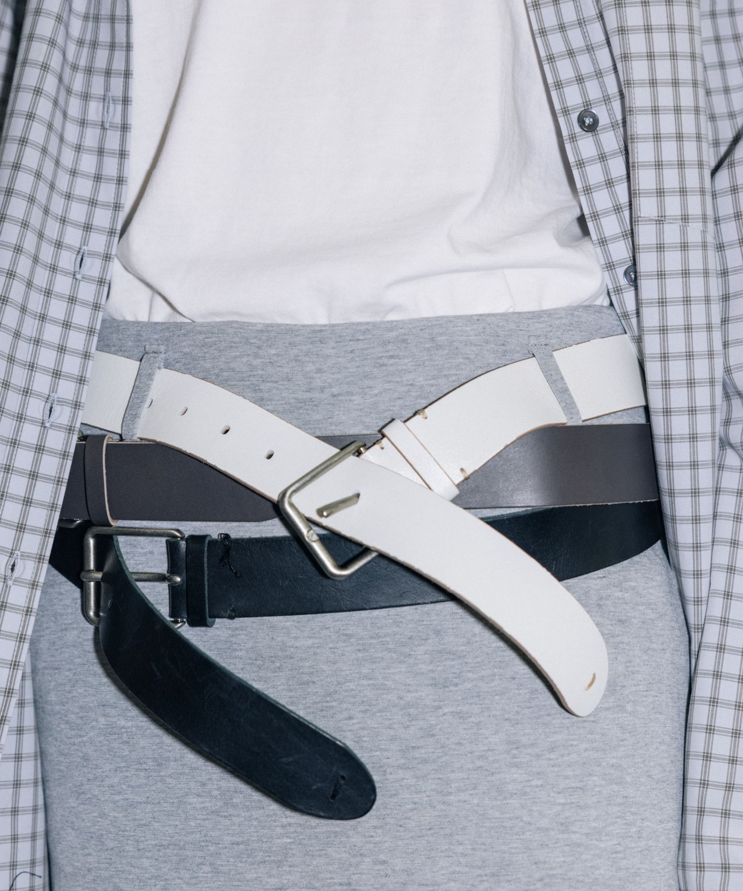 ベルト STUDIOTABLE : 25SS / STITCH LEATHER BELT (3COLORS) 1.25