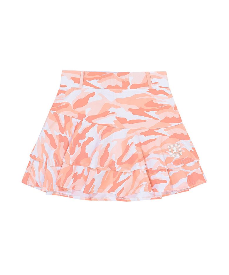 C23M-SK003W 카모 더블 스커트 (Peach)