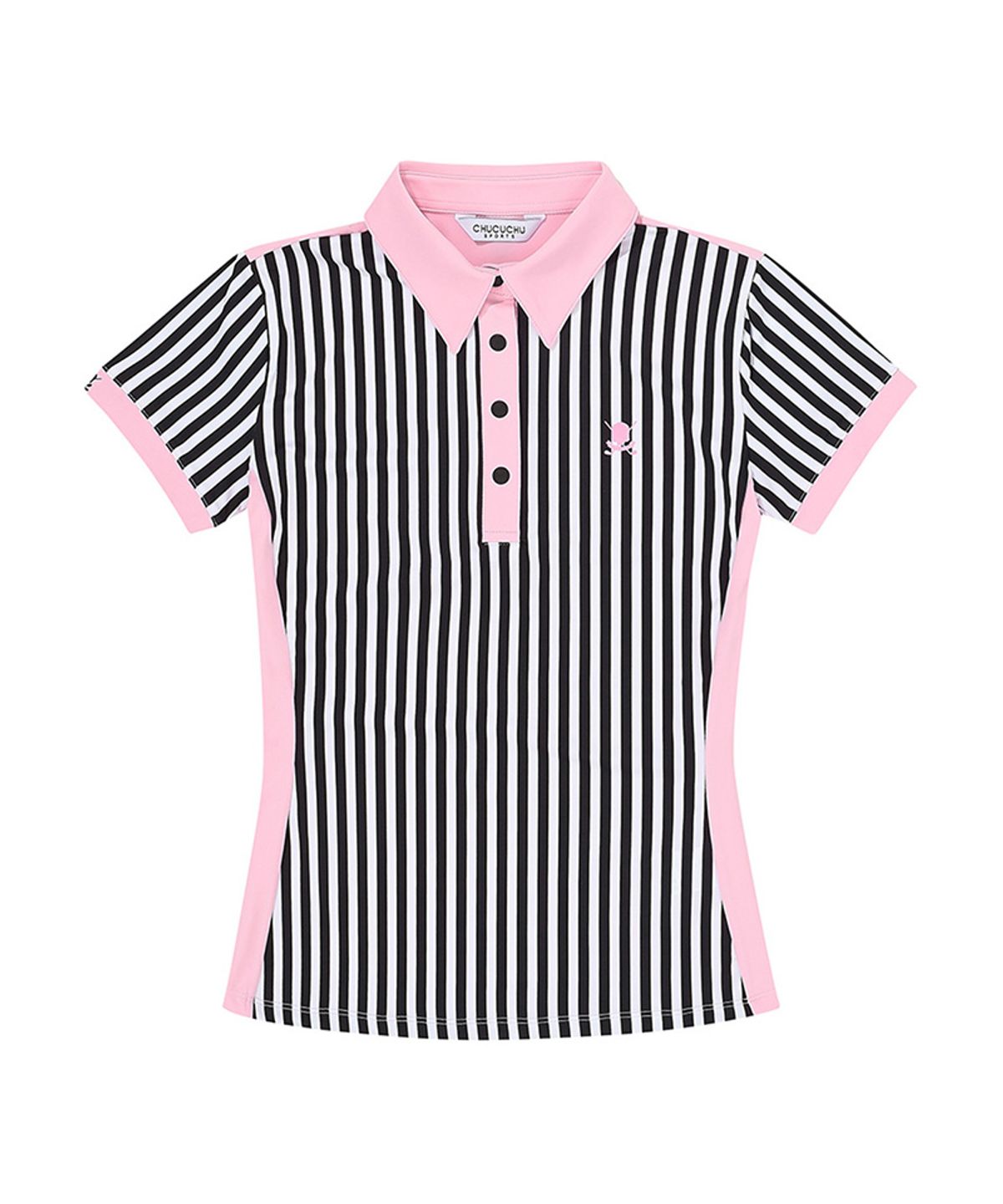 츄쿠츄(CHUCUCHU) C23M-TS008W 스트라이프 저지 탑 (Black)