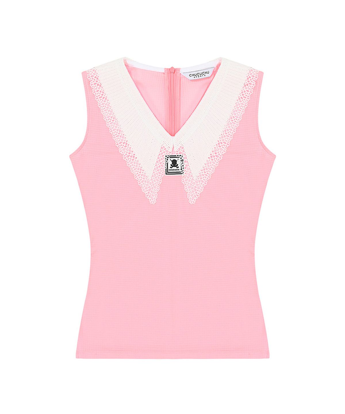 츄쿠츄(CHUCUCHU) C23M-TS007W 레이스 포인트 탑 (Pink)
