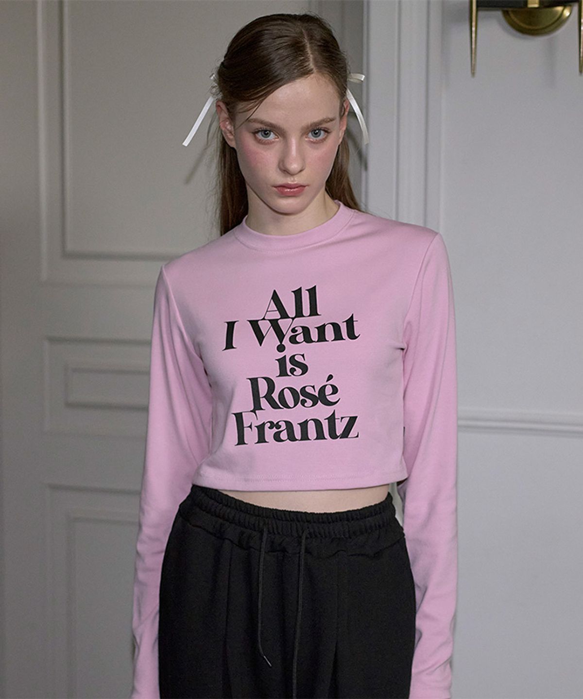 로제프란츠(ROSEFRANTZ) Lettering Long Sleeve [Pink]