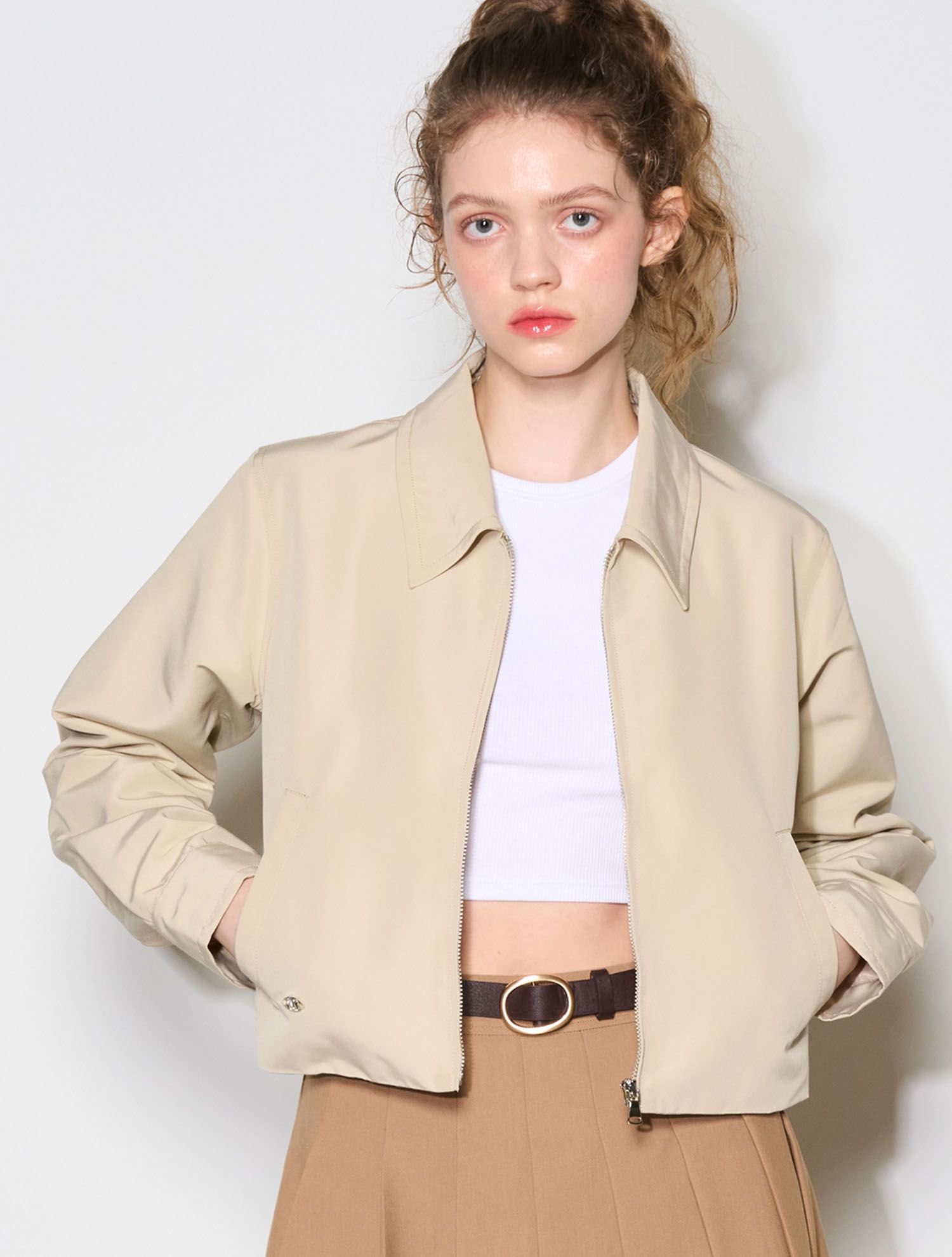 MUSINSA | GENERAL IDEA New classic zip-up short jacket