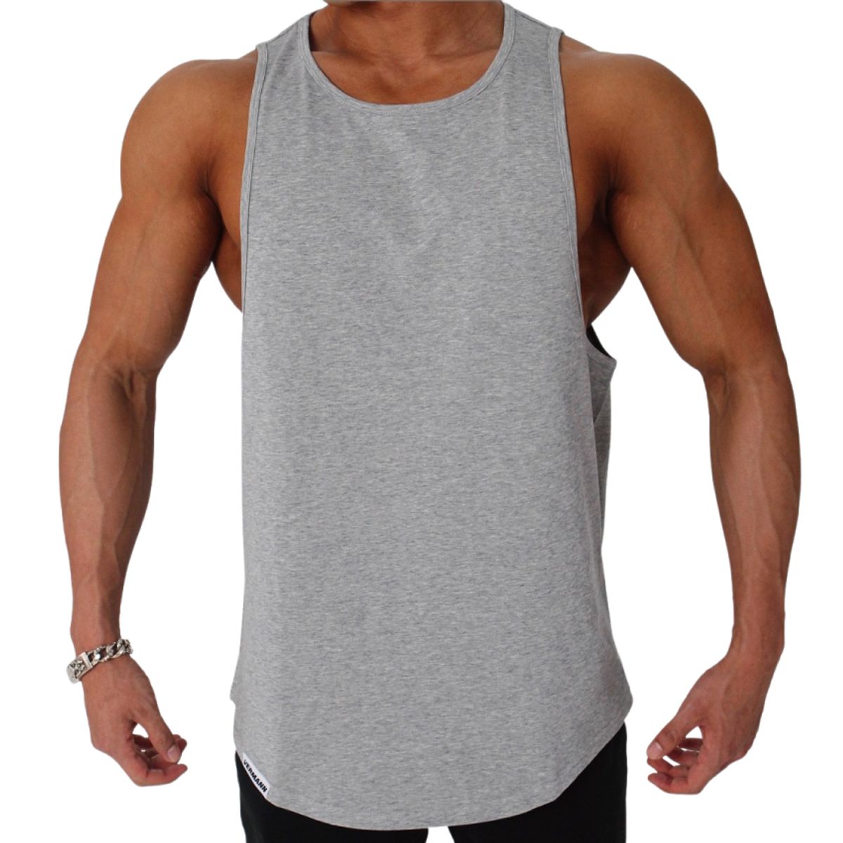 베르만 어패럴(VERMANN APPAREL) 무지머슬나시 그레이