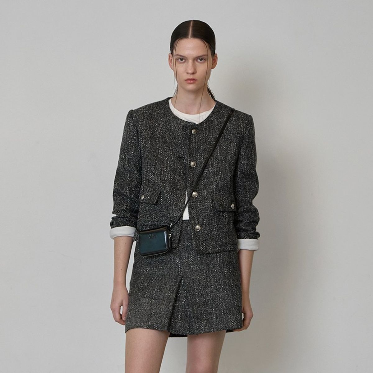 아틀리에 나인(ATELIER NAIN) EVE TWEED SET-UP MINI SKIRT(SK-4897)