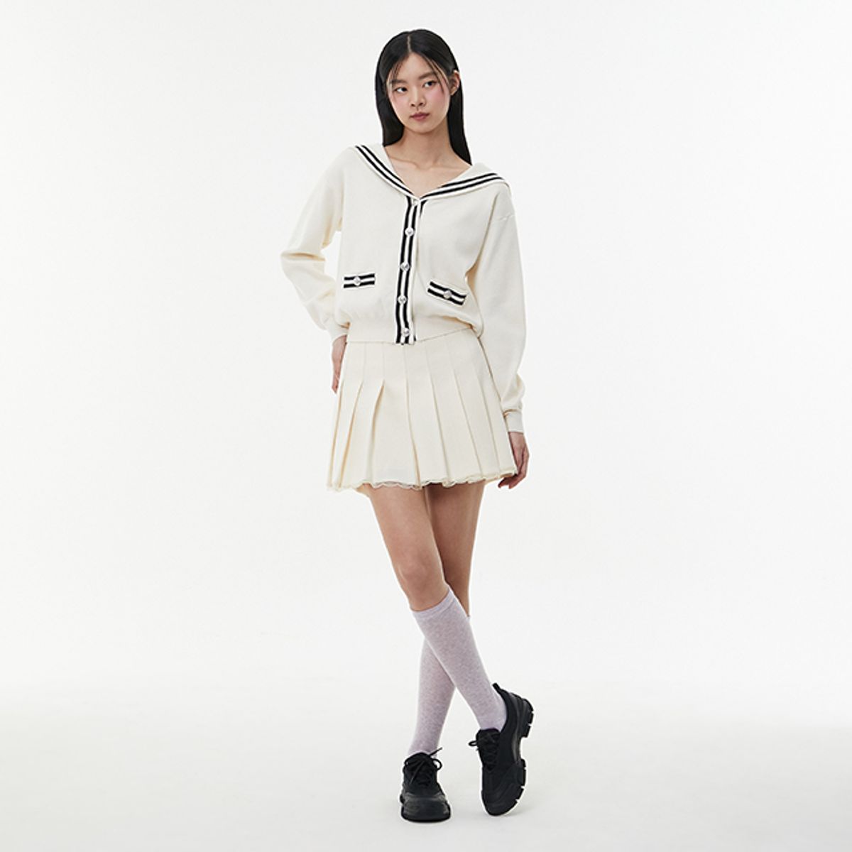 랩(LAP) 플리츠 숏치마 바지 AQ1WP261