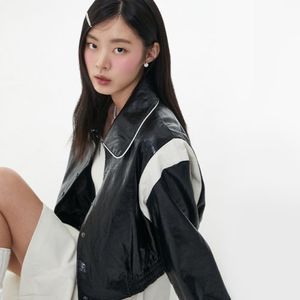 배티 페이크 레더 크랍 점퍼 AQ1LZ263