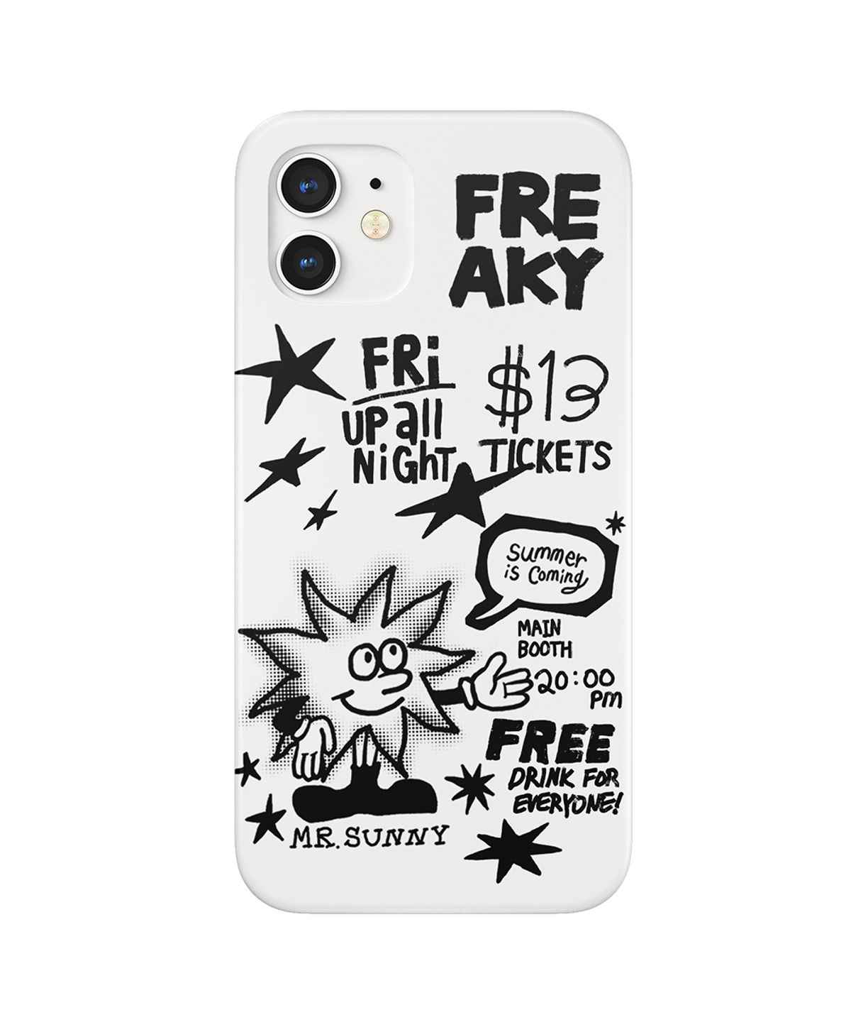 메인부스(MAINBOOTH) Freaky Doodle Phone Case(WHITE)