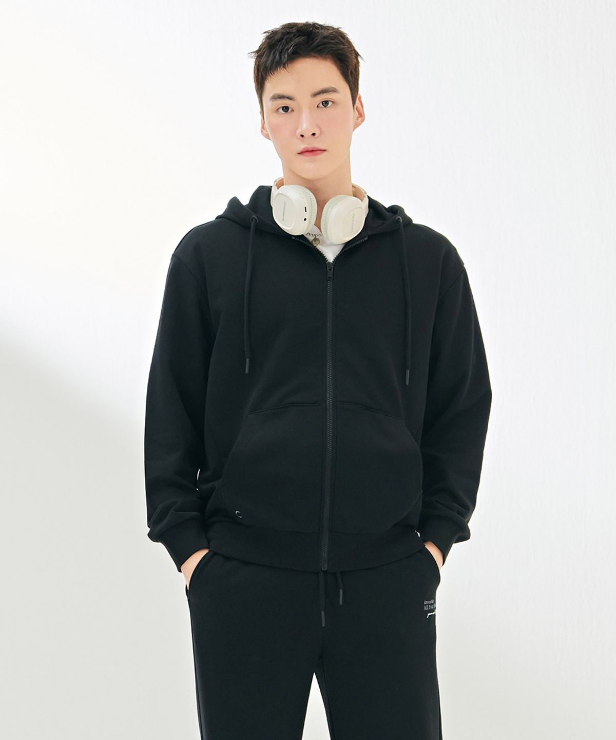체이스컬트(CHASECULT) 공용 에센셜 후드 집업 점퍼-DAZU4301B03