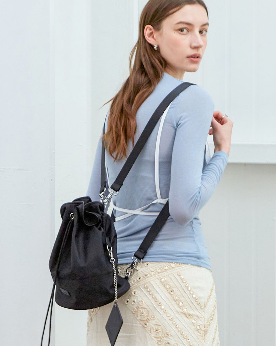 バックパック・リュック [ 4OUR B] Mini Multi Bucket Bag & CROSS BAG Black MUSINSA | 4OUR B Mini Multi Bucket Bag Black