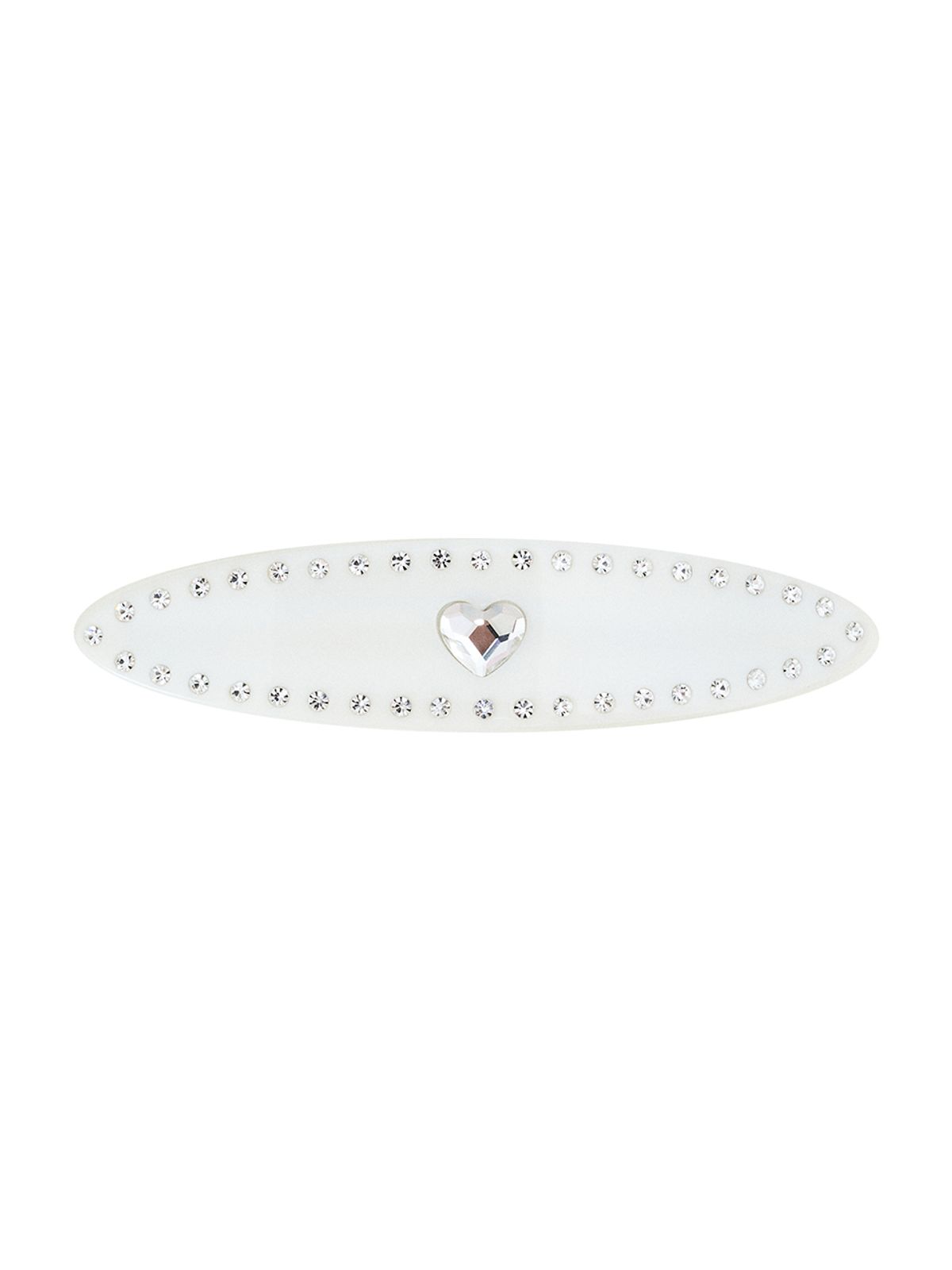 드니니(DNINI) Heart Oval Hair Barrettes(White)