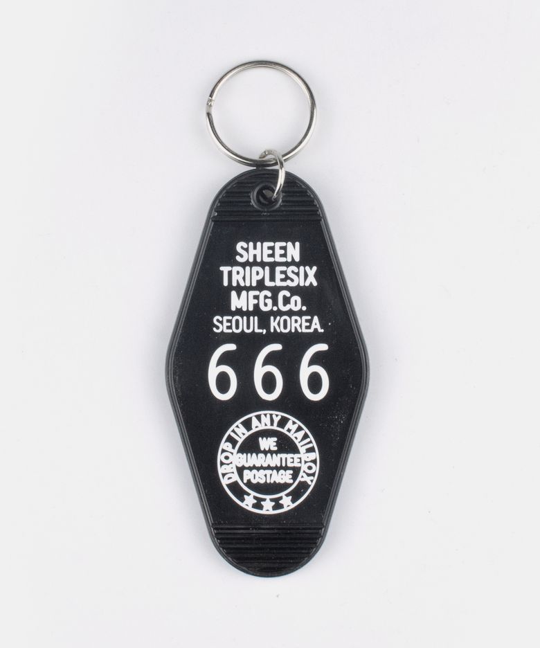 룸 666 모텔 키 홀더 블랙/화이트