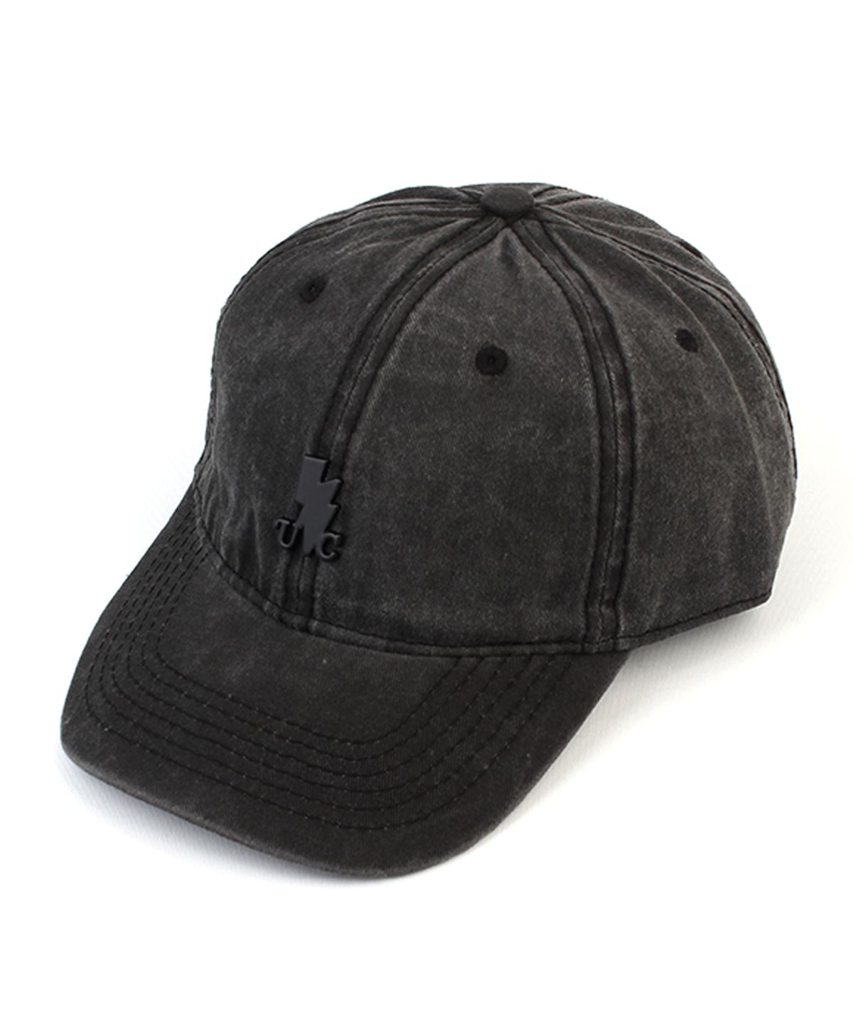 유니버셜 케미스트리(UNIVERSAL CHEMISTRY) Thunder Pigment Washing Black Ballcap 워싱볼캡