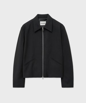 모던 패디드 숄더 재킷_블랙