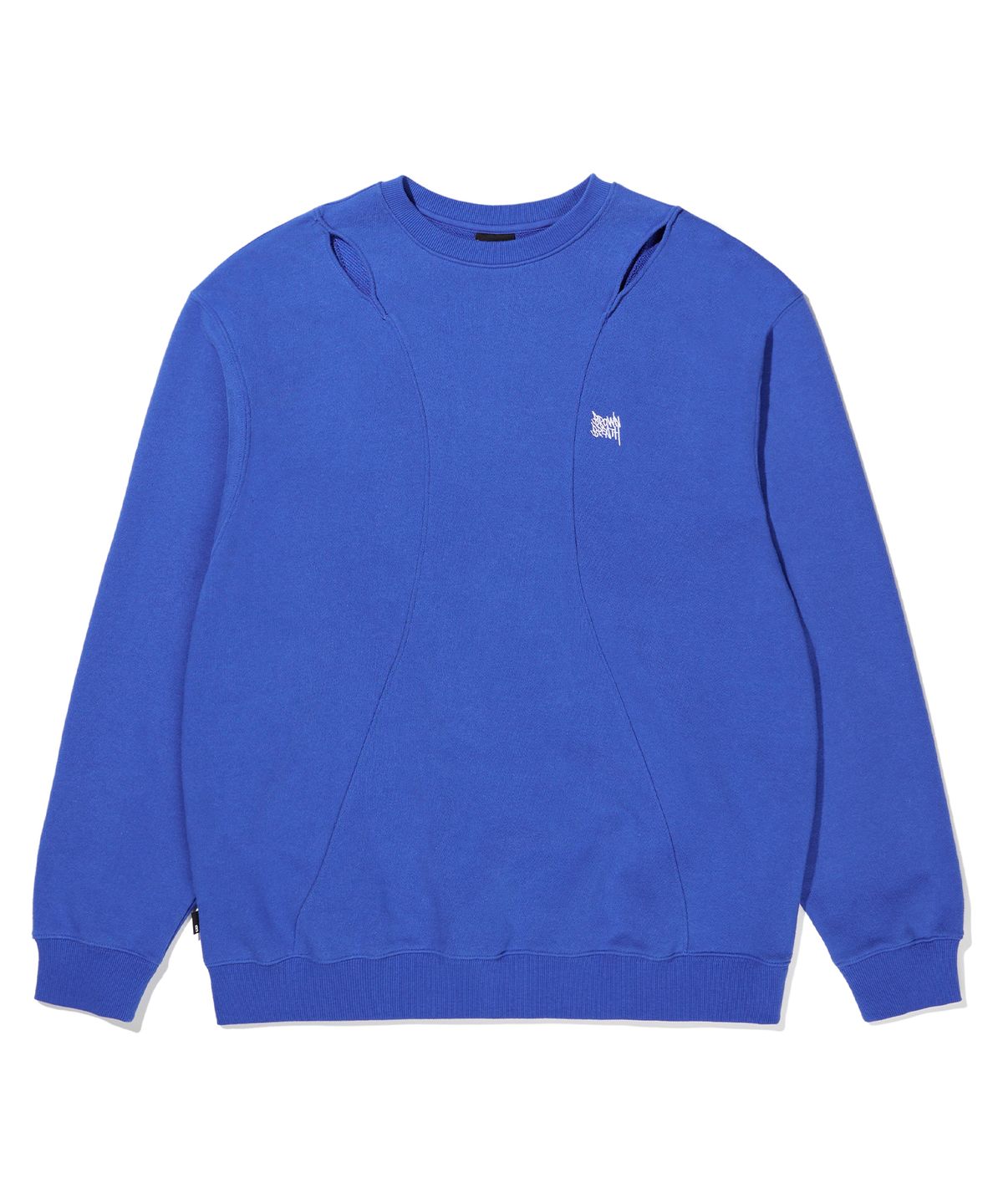 브라운브레스(BROWNBREATH) W LINE SHOULDER CREWNECK - BLUE