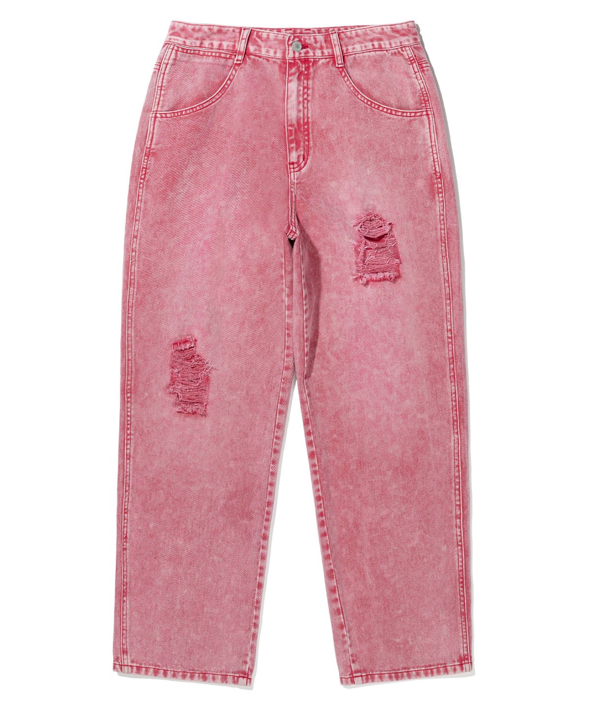 브라운브레스(BROWNBREATH) DESTROYED WASHED JEAN - PINK