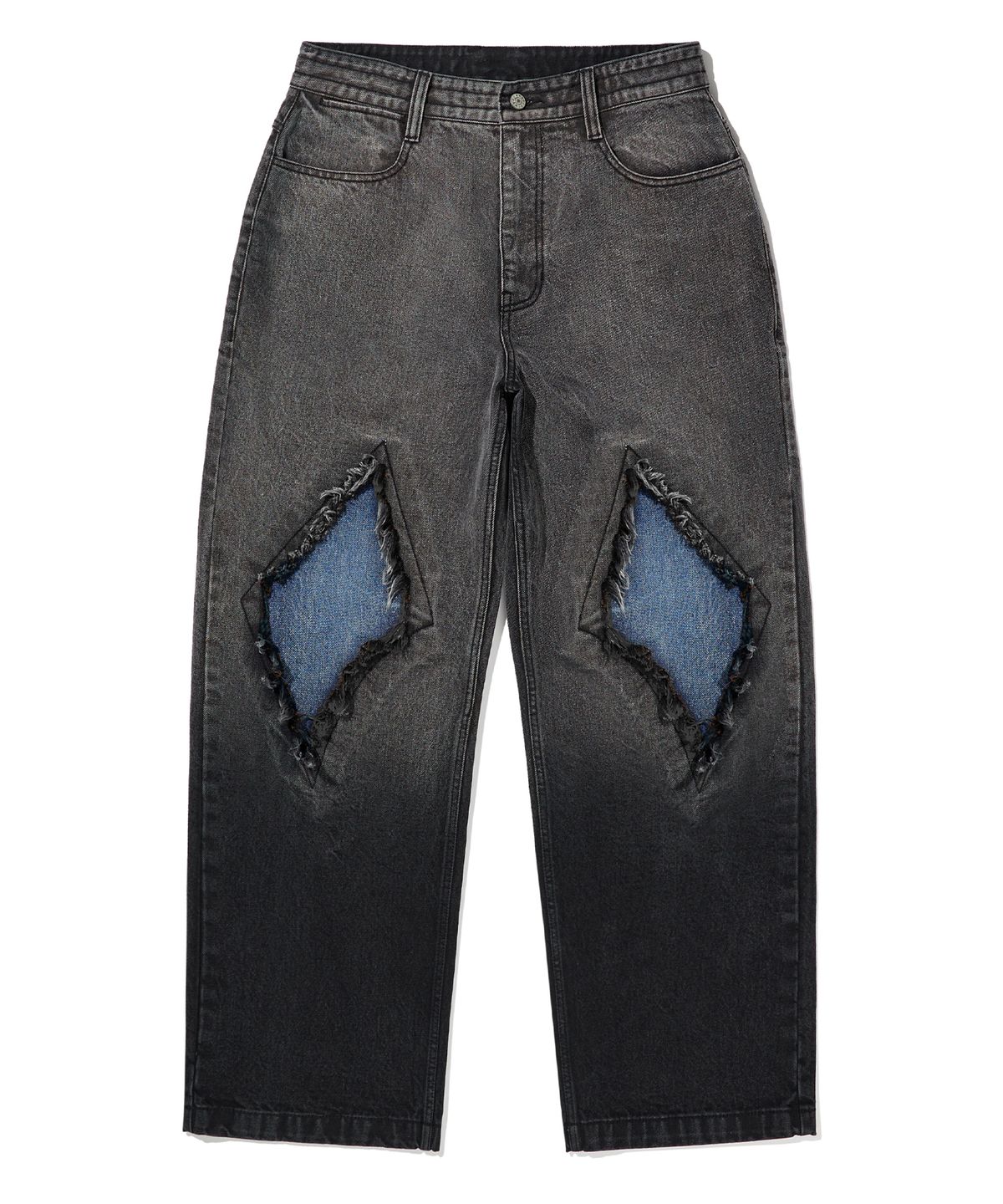 브라운브레스(BROWNBREATH) PATCHED STRAIGHT PANTS - BLACK