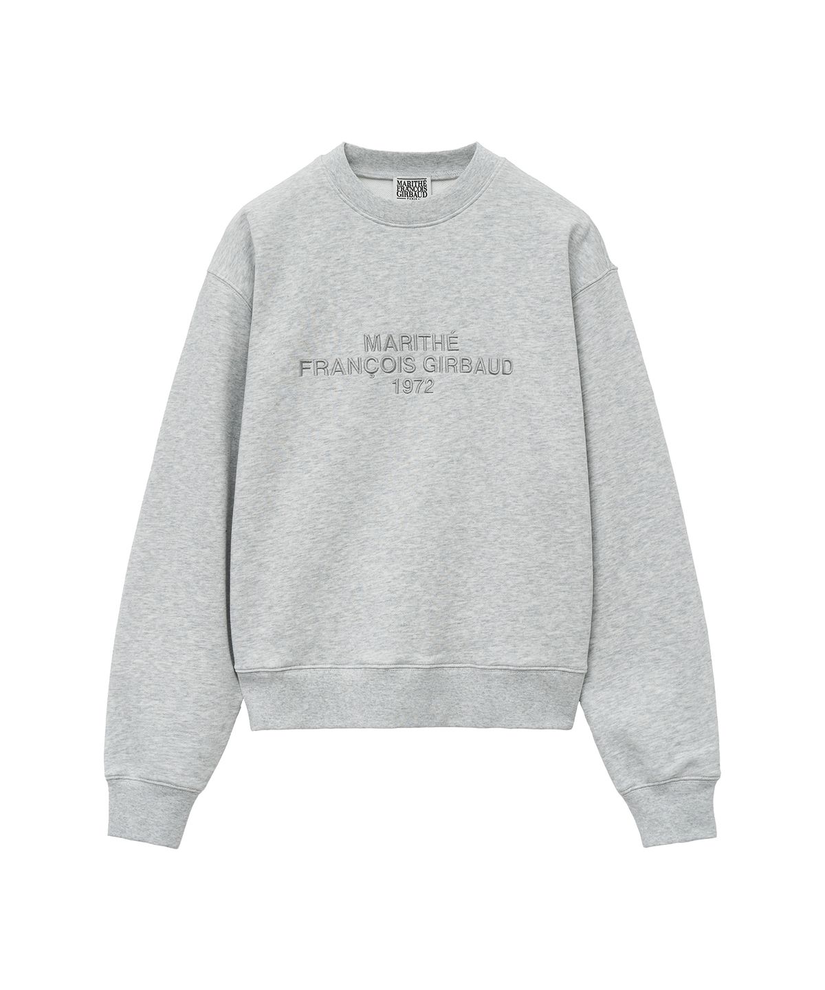마리떼 프랑소와 저버(MARITHÉ + FRANҪOIS GIRBAUD) LETTERING LOGO SWEATSHIRT light heather gray