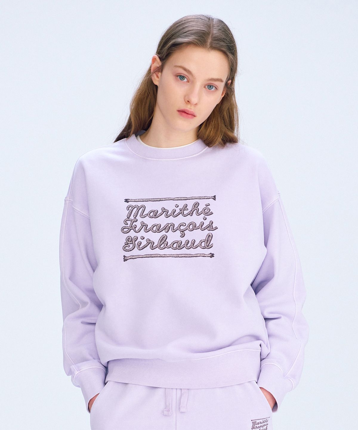 마리떼 프랑소와 저버(MARITHÉ + FRANҪOIS GIRBAUD) VINTAGE DYEING SWEATSHIRT light purple