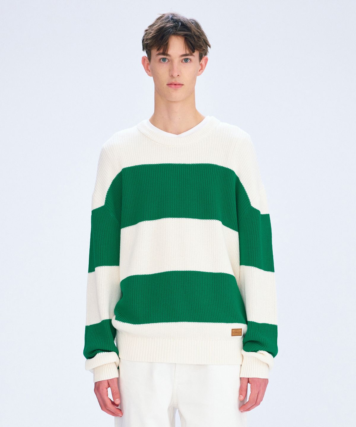 마리떼 프랑소와 저버(MARITHÉ + FRANҪOIS GIRBAUD) LOOSE FIT BOLD KNIT green