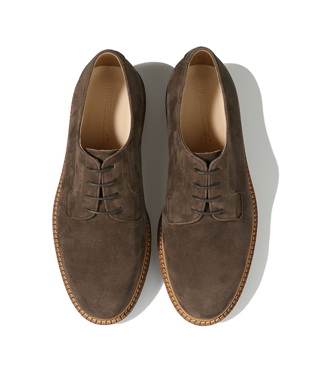 피렌체 아뜨리에(FIRENZE ATELIER) 우드웰트 캐주얼솔 스웨이드 더비 5400-QS [DARK BROWN]