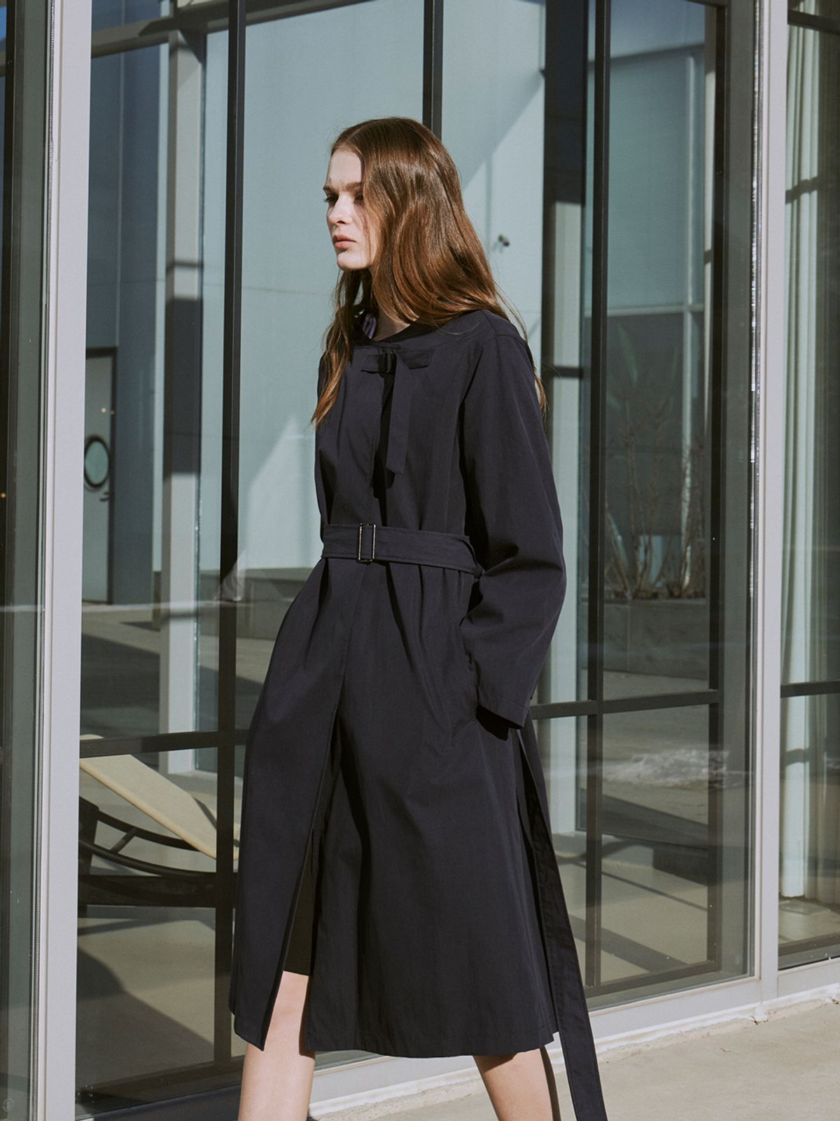 헌치(HUNCH) No collar no button trench coat
