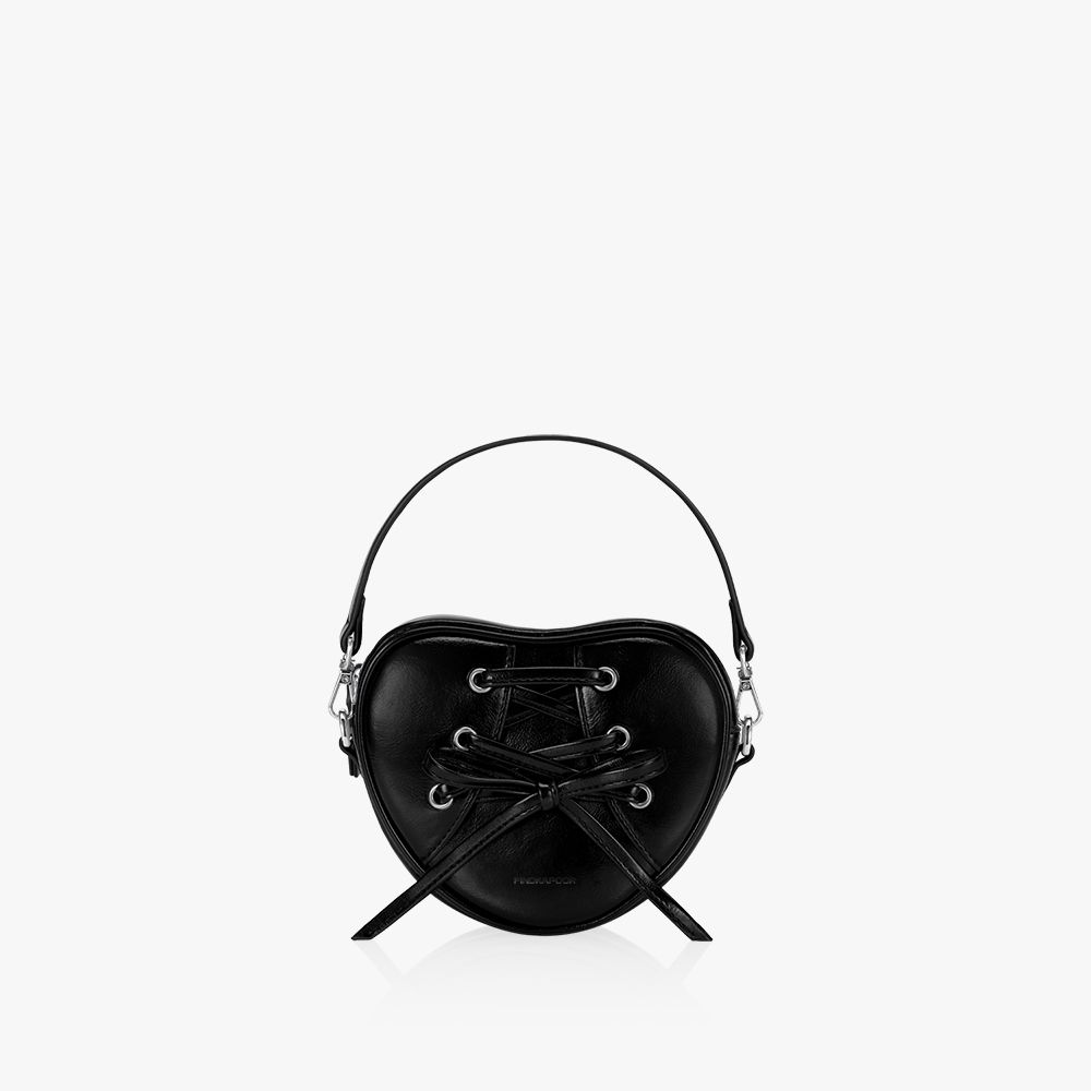 ◇FIND KAPOOR◇ Ribbon tie heart bag black FINDKAPOOR - EN