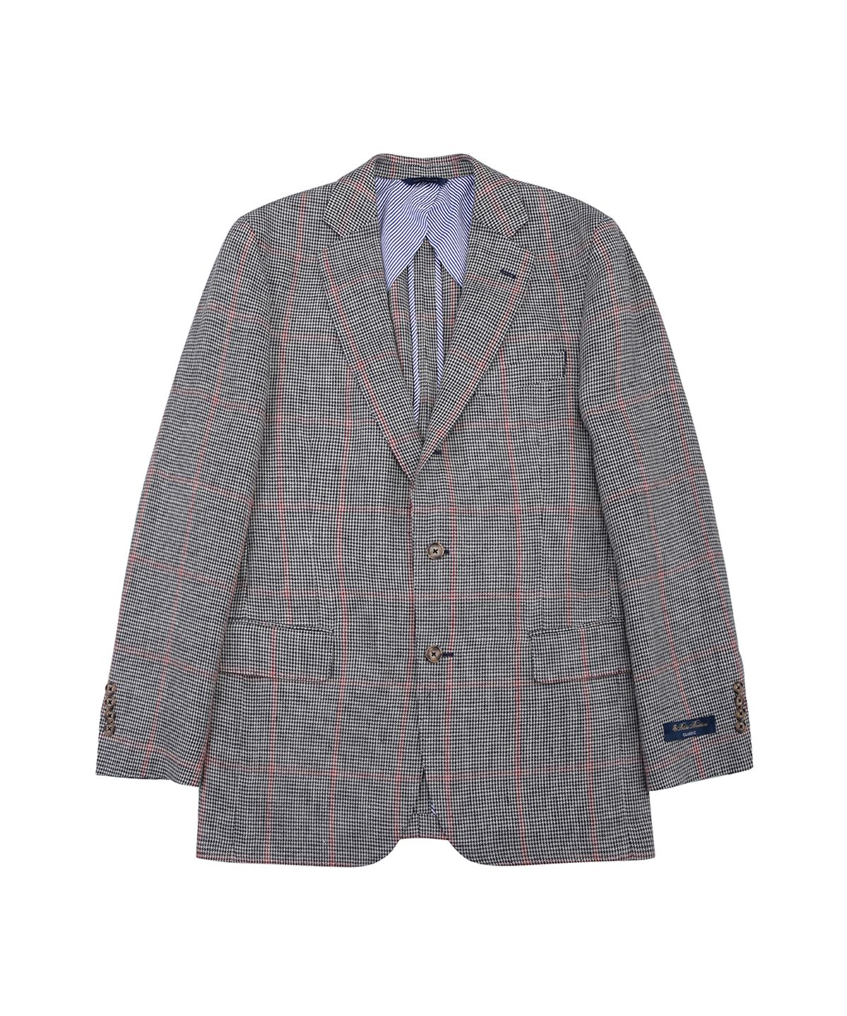 브룩스 브라더스(BROOKS BROTHERS) 클래식핏 홉색 하운즈투스 체크 3버튼 재킷 (다크베이지) (BBJSMM77640ES)