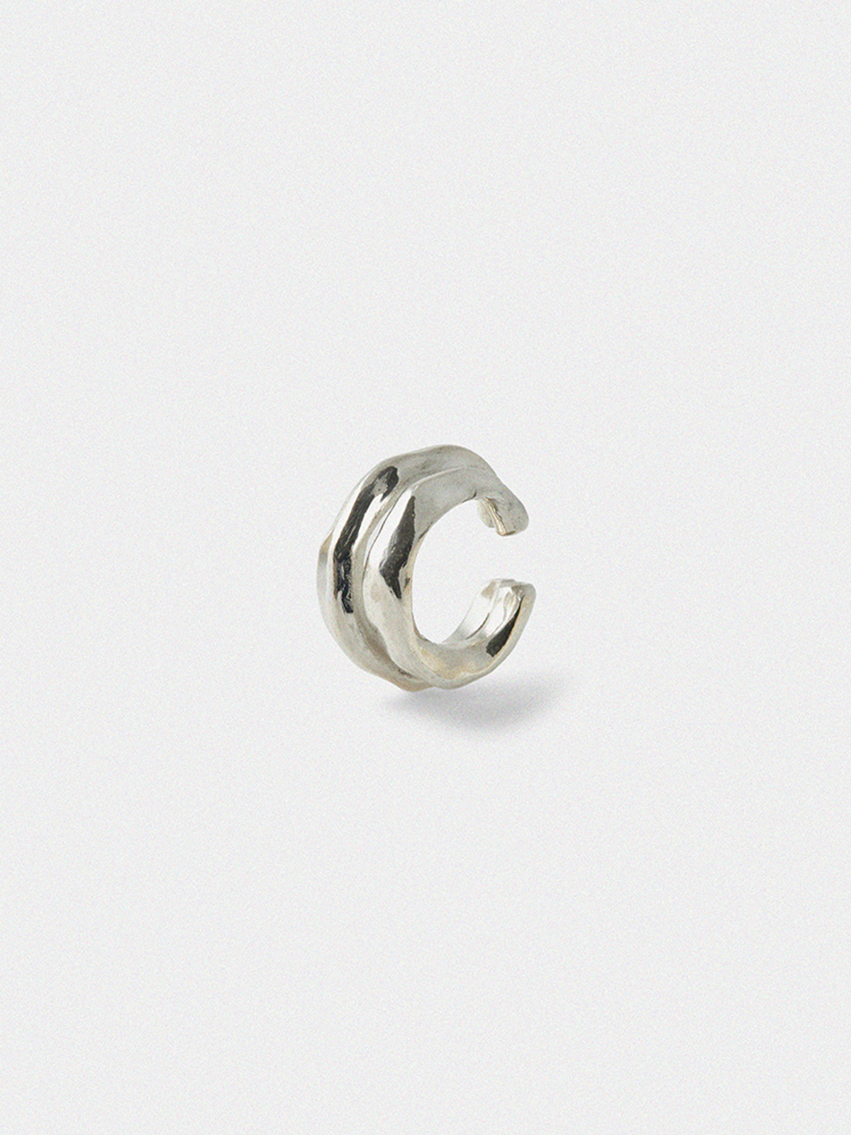 도우하브(DOUHAB) Heyuz double layered ear cuff_Silver