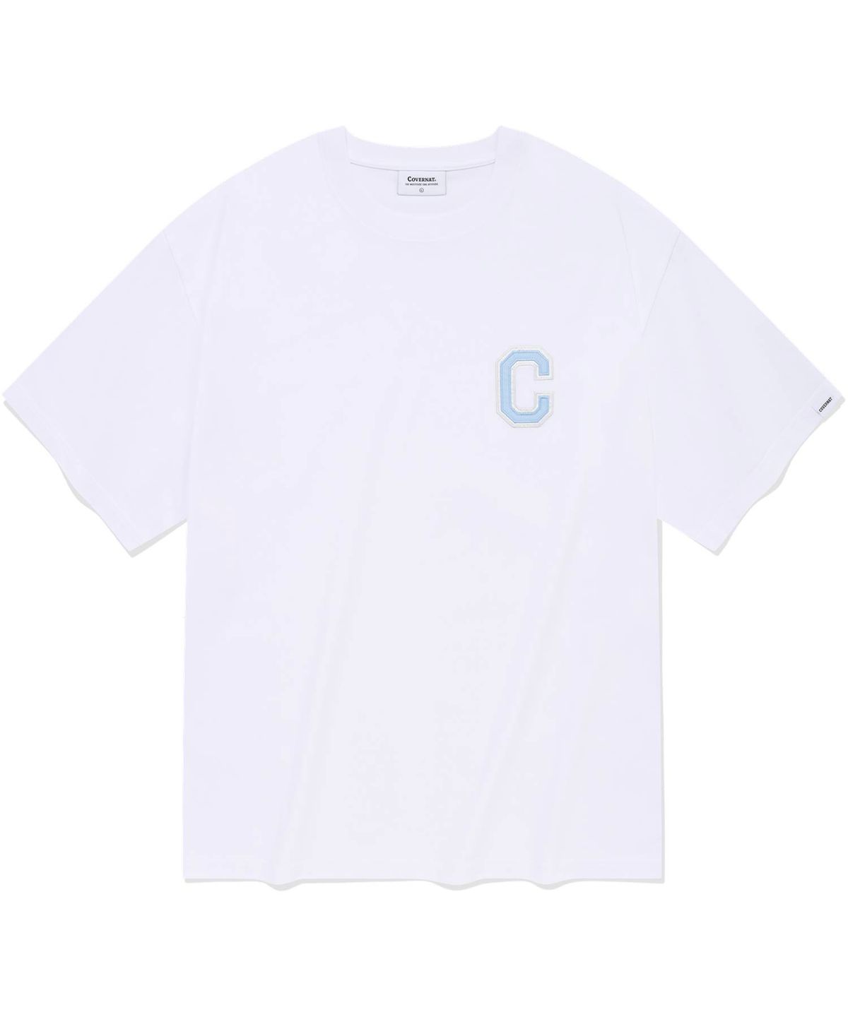 커버낫(COVERNAT) 샤인 C 로고 티셔츠 화이트