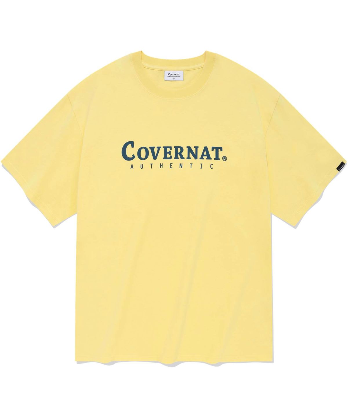 커버낫(COVERNAT) 어센틱 로고 티셔츠 옐로우
