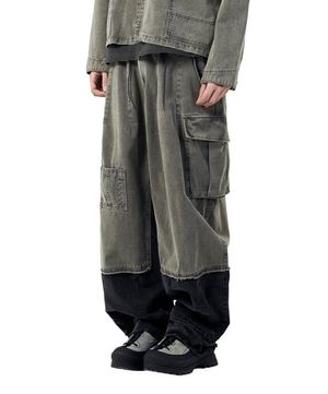 COMBINATION JUNGLE PANTS / BLACK&GRAY