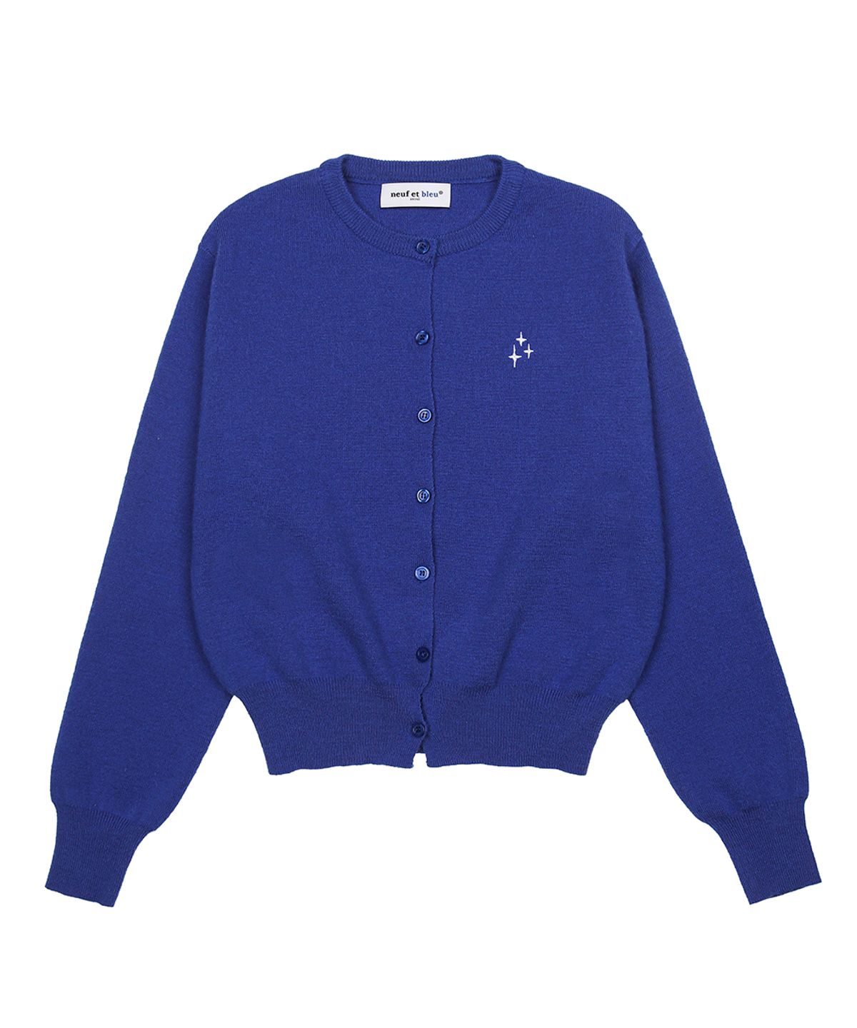 누프에블루(NEUFETBLEU) NEB roundneck cardigan (blue)