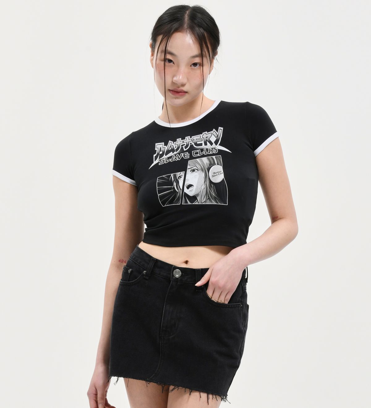 엑스트라오디너리(EXTRAORDINARY) WOMEN B.S.C ANIME TEE  BLACK