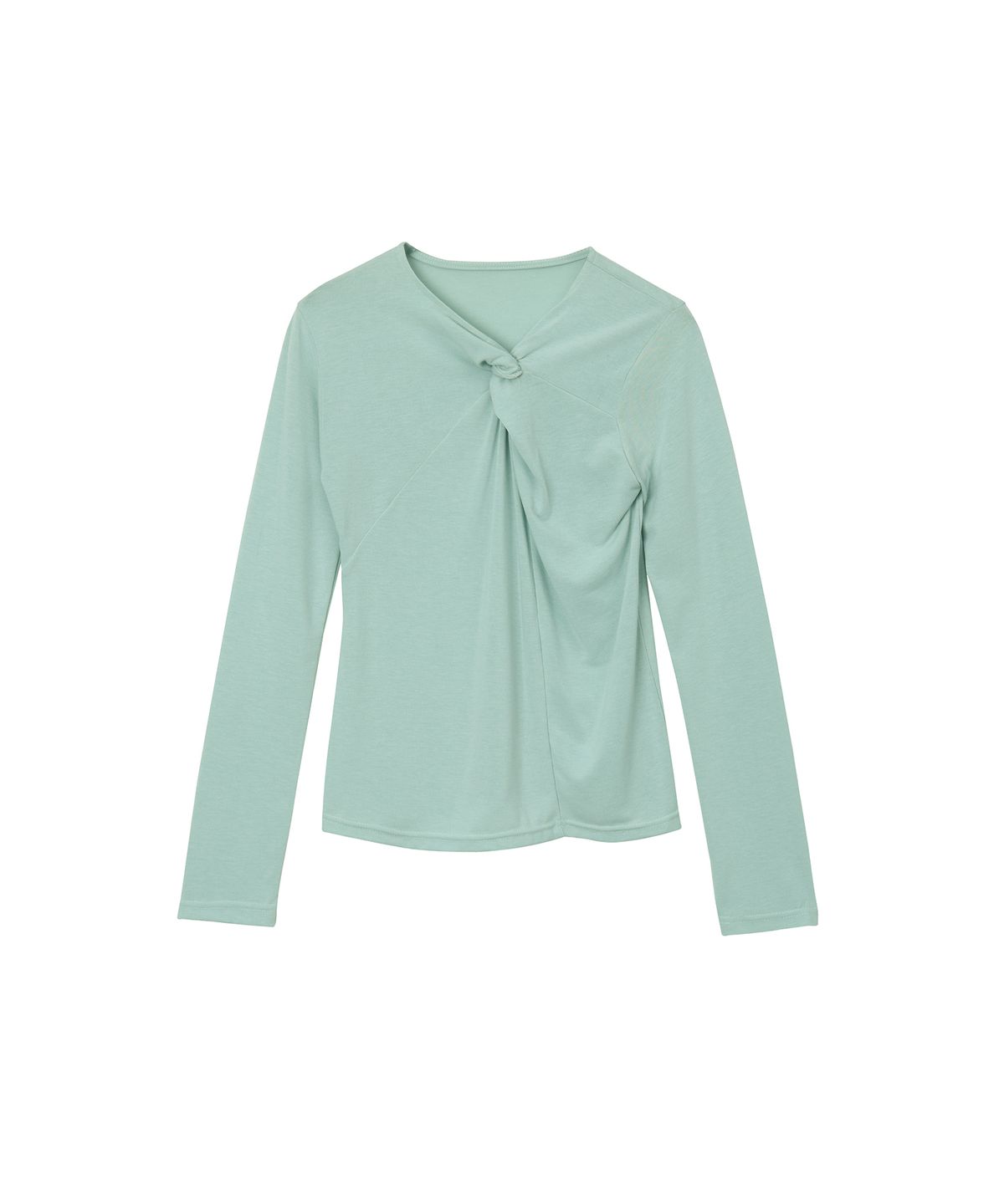 320쇼룸(320SHOWROOM) Twisted neckline t-shirt Mint