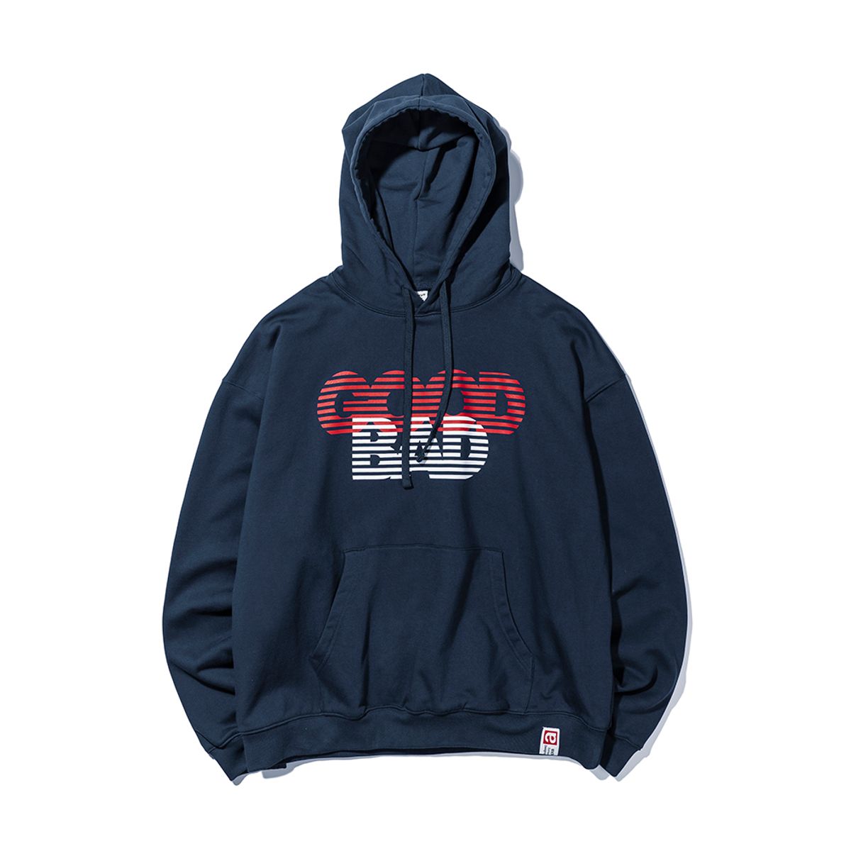 엑스트라오디너리(EXTRAORDINARY) GOOD BAD PRINT HOODIE  NAVY