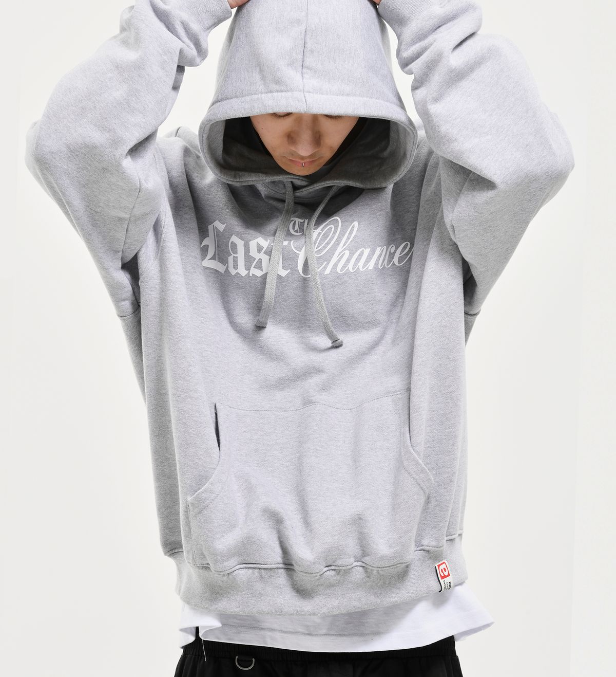 엑스트라오디너리(EXTRAORDINARY) LAST CHANCE PRINT HOODIE  M/GREY
