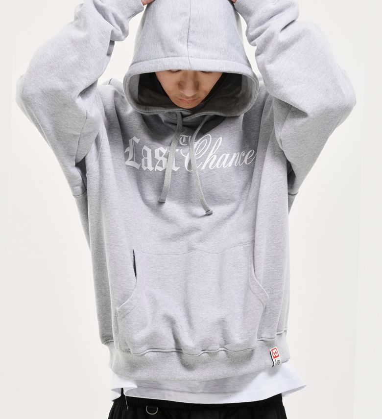 LAST CHANCE PRINT HOODIE  M/GREY