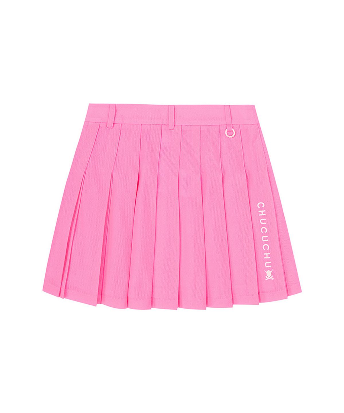 츄쿠츄(CHUCUCHU) C23M-SK012W 아이스 메쉬 플리츠 스커트 (Neon pink)