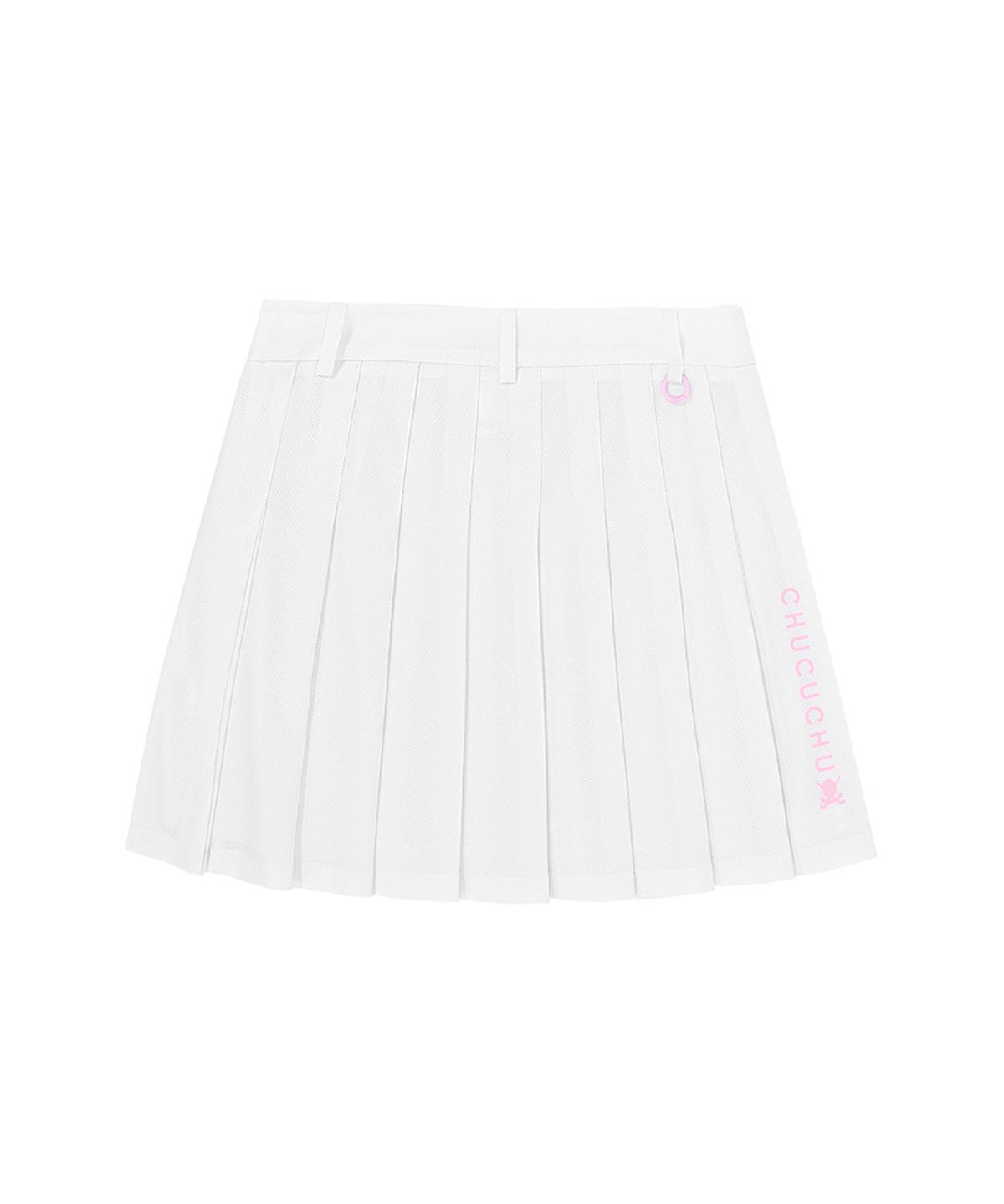 츄쿠츄(CHUCUCHU) C23M-SK012W 아이스 메쉬 플리츠 스커트 (White)