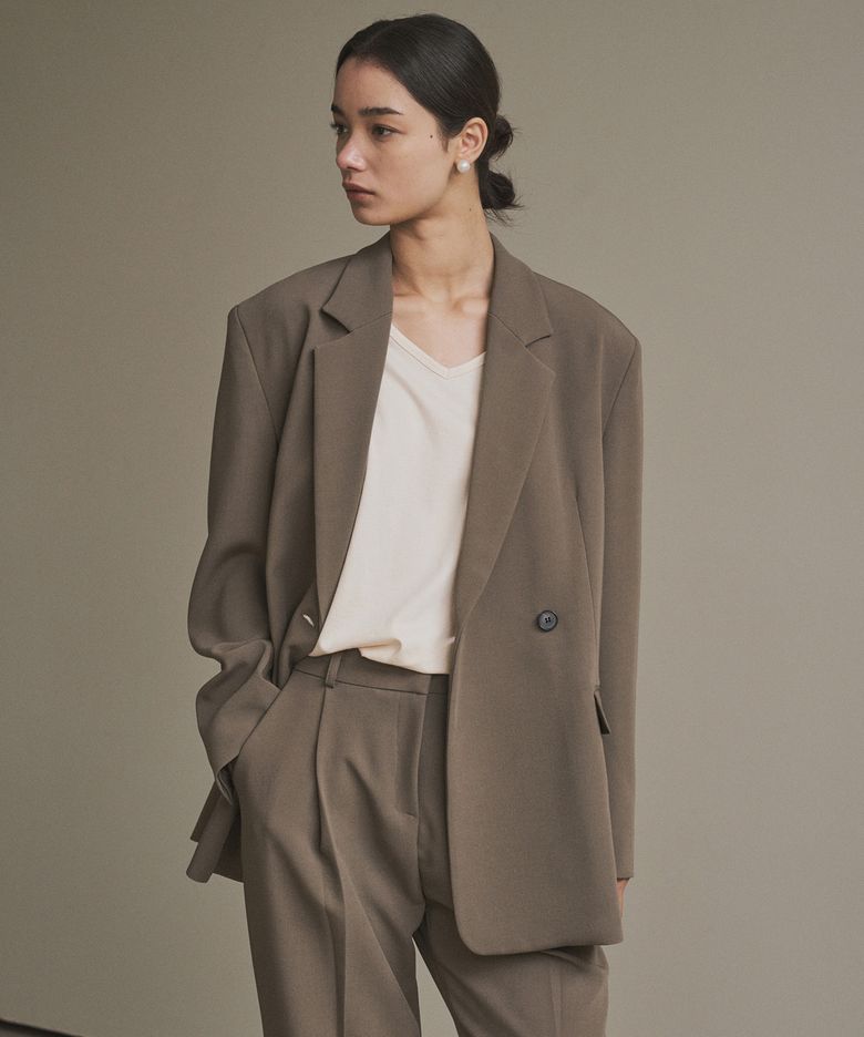 SIOT4099 루즈핏 싱글 블레이저_Mocha brown