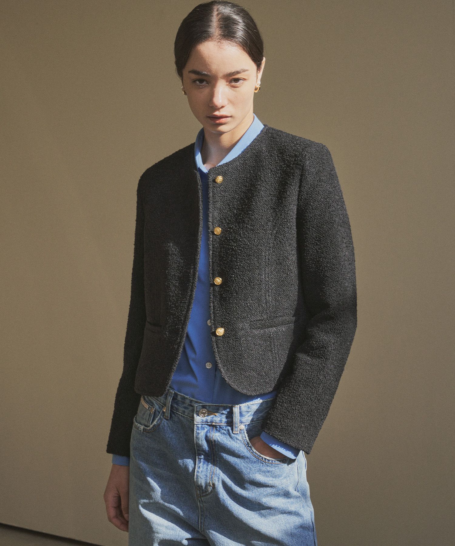 ジャケット Siyazu SIOT4100 Classic Tweed Jacket_Black MUSINSA公式 | SIYAZU SIOT4100 Classic Tweed Jacket_Black
