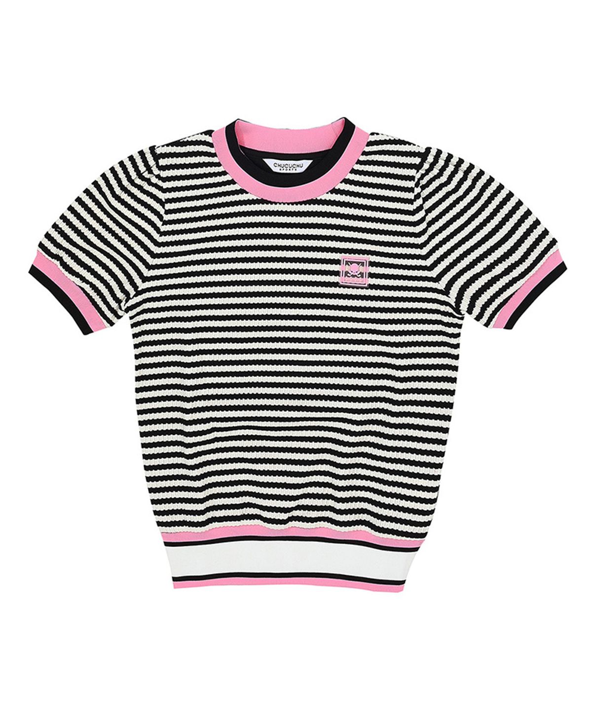 츄쿠츄(CHUCUCHU) C23M-TS005W 스트라이프 탑 (Black)