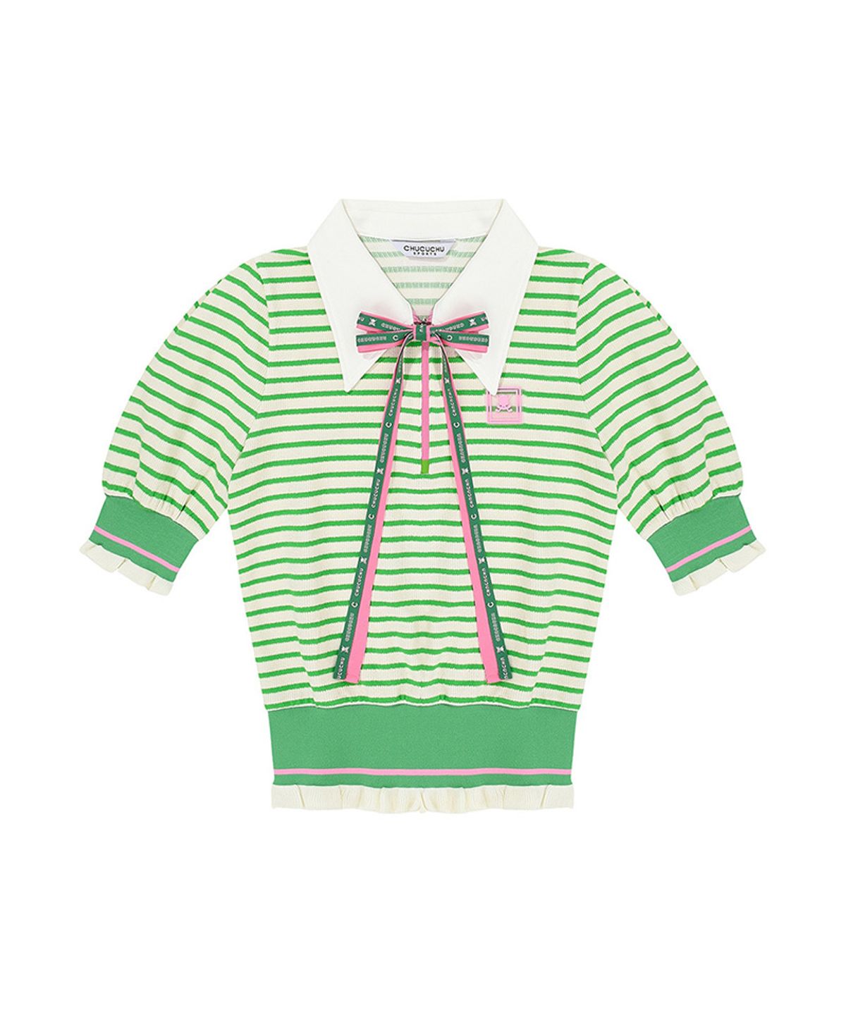 츄쿠츄(CHUCUCHU) C23M-TS006W 스프링 퍼프 탑 (Green)
