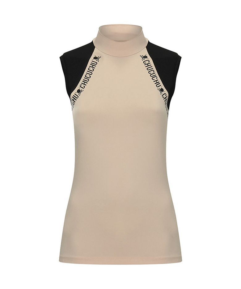 C23M-TS011W홀터넥 탑 (Beige)